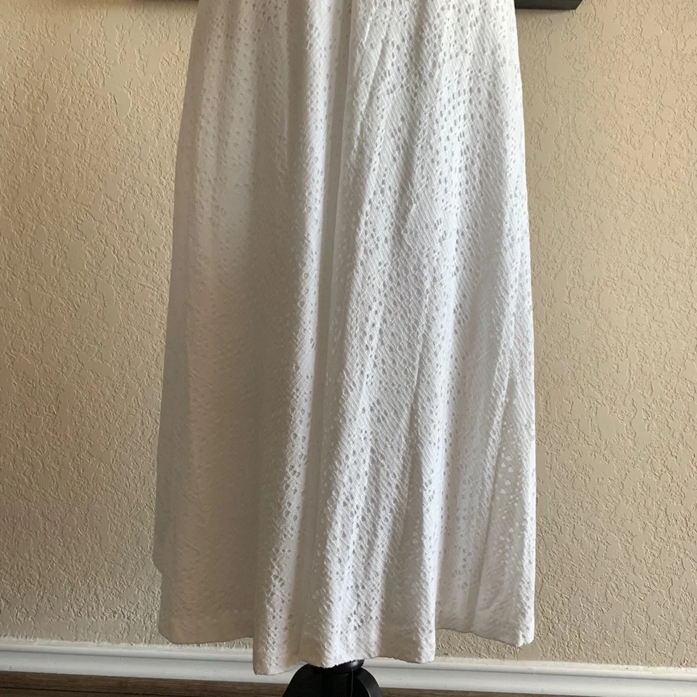 Suzi CHIN for Maggy Boutique Lace /Crochet White Strapless Dress Size 6 - Picture 5 of 10